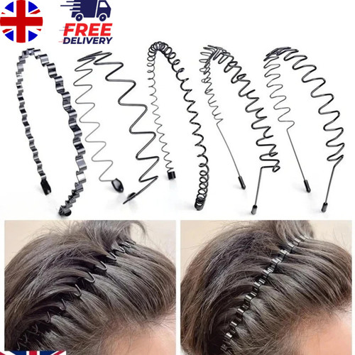 Black metal sports hairband - metal,
