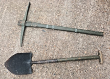 Ex MOD /| Green 36" Pick Axe and Shovel Set LandRover Pioneer Tools