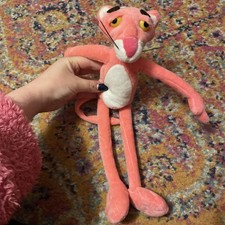 Pink Panther Long thin Plush with hang loop. sleepy eyes tv film show 