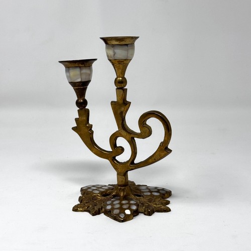 Vintage brass mother pearl - brass,