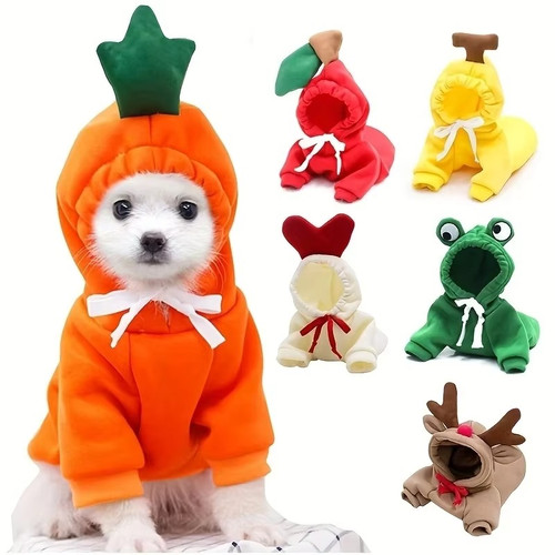 Cute fruit dog hoodie warm - cute,