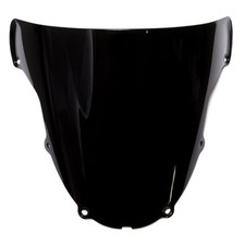 MPW Double Bubble Black Windshield Screen for Kawasaki ZX-6R Ninja 03-04