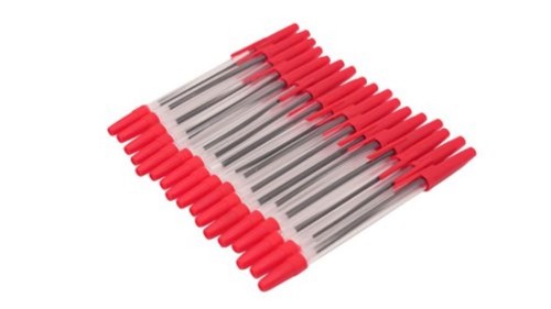 100 red ballpoint - 100,