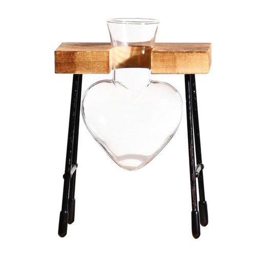 Glass test tube - in, wooden