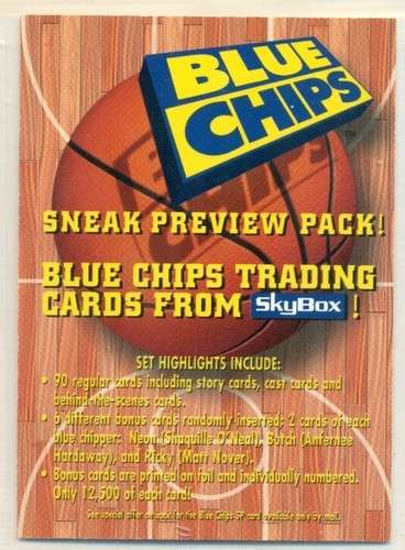Promo card blue chips - -,