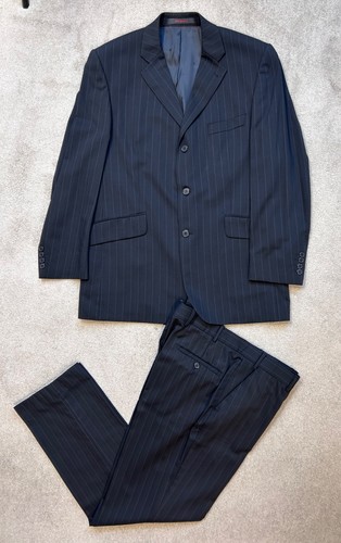 Jeff banks black wool suit - black,