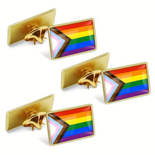 Rainbow flag pin badge brooch - rainbow,