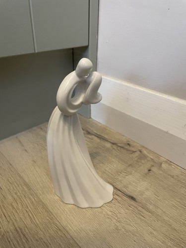 Ceramic white couple ornament - couple,