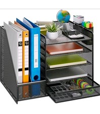 Mesh Desk Organiser Black