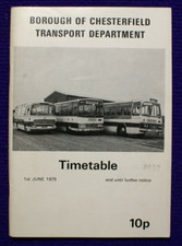 CHESTERFIELD BOROUGH BUS TRANSPORT DEPARTMENT TIMETABLE 1975