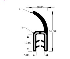 Wolseley Hornet Boot Seal Reinforced Rubber Car Boot Seal Trim