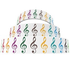 Musical Notes Grosgrain Ribbon 22mm wide 1m 2m 5m Multicoloured