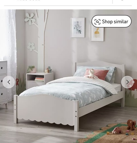 Habitat light grey wooden - grey, bed