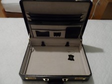 expandable black leather