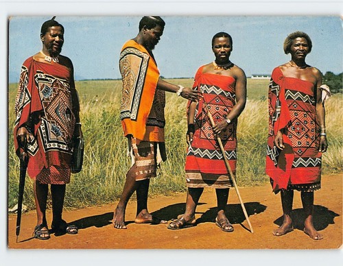 Postcard swazi men - postcard,