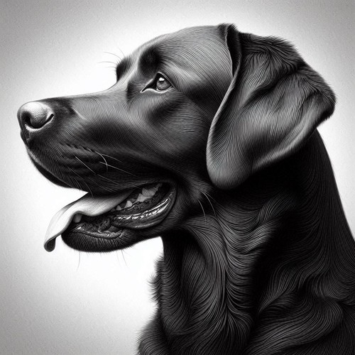 Black labrador cross - black, (64)