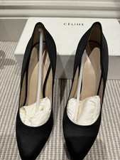 Celine Black Satin Shoes 40