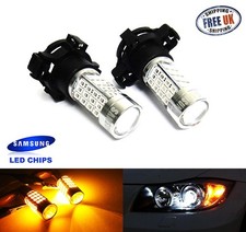 2x Amber PY24W 5200 12190 Bulb SAMSUNG LED Side Turn Signal Indicator Light DRL