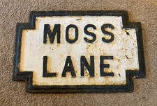 Vintage Cast Iron Road Sign