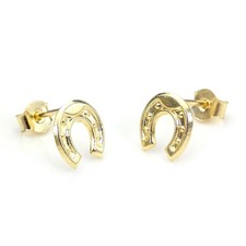 9ct Gold Horseshoe Stud