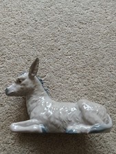 NAO BY LLADRO 5'' high NATIVITY SEATED DONKEY FIGURINE (02000310)