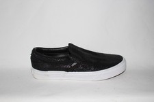 Vans Classic Trainers 6 Black Slip-On Mens Womens Unisex Glitter Mesh