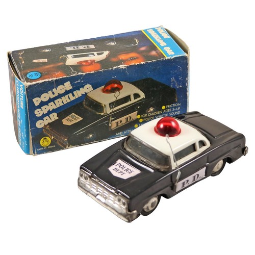 Police sparkling car model - police,