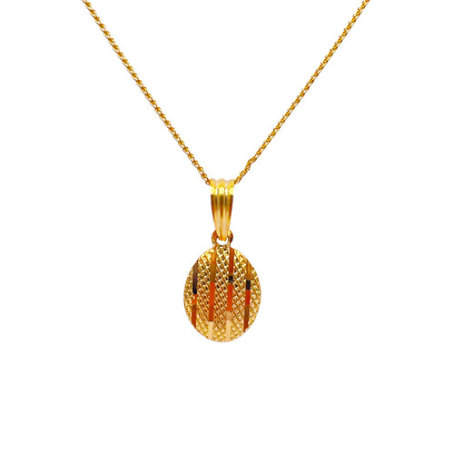 22ct yellow gold diamond cut - gold,