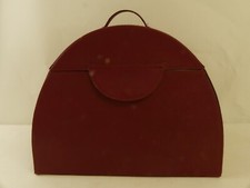 (REfJOH) PierCarlo D'Alessio unusual jewellery case carrier dark red leather?