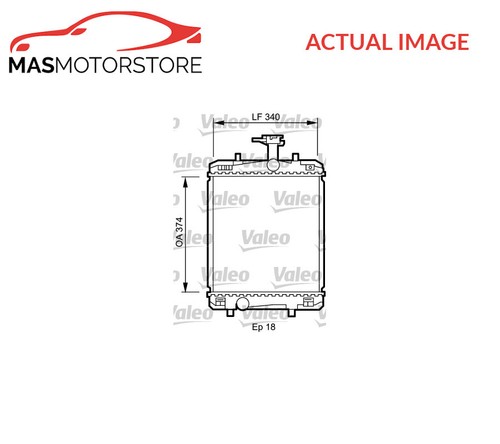 Engine cooling radiator - engine, valeo