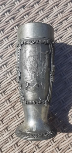 Vintage german pewter wine - vintage,