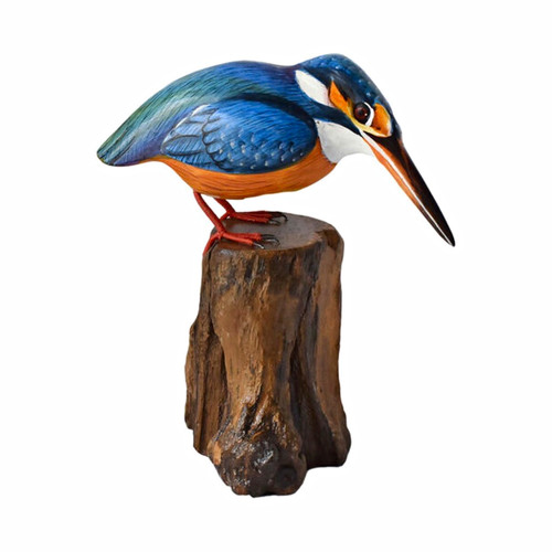 Kingfisher bird hand carved - kingfisher,