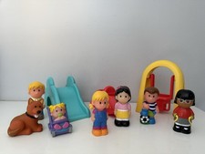 ELC Happyland Kids Park Set Swing, Slide, See-Saw and 7 x Figures Bundle