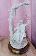 Rare Find - David Fisher design 1986 Saxony Figurine "The Love Swing" 23cm tall