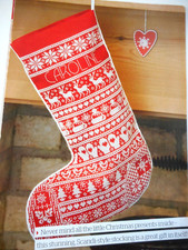 SCANDI - STYLE CHRISTMAS STOCKING. CROSS STITCH CHART. FOR CHARITY ?