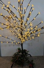 Malinera LED Cherry Blossom Twig Tree Lights Warm Christmas Home Decor 33" BU7