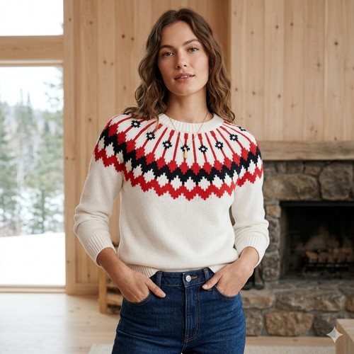 Crew womens fair - isle, nordic