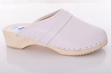 Hand made white clogs - made,