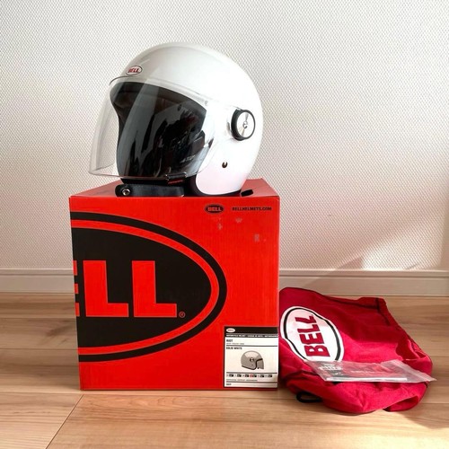 Bell riot white jet helmet - bell,
