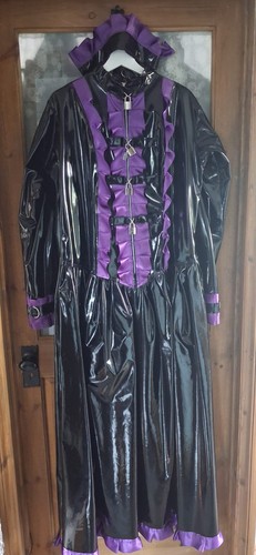 Black pvc long maids - pvc,
