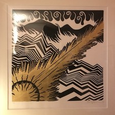 Stanley Donwood Radiohead Tremendous Meteorite Silkscreen Gold Leaf Framed (3/4)