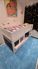 White Wooden Kids Mid Sleeper