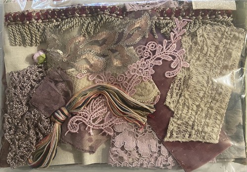 Slow stitch green - &, pink