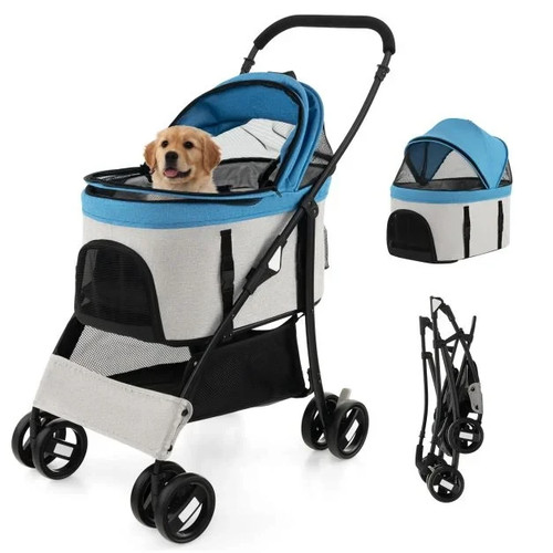 Foldable pet stroller with - pet,