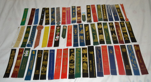 Vintage leather bookmarks - x,