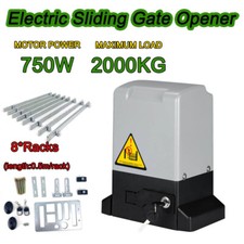 Automatic Sliding Gate Opener Kit Electric Garage Door Motor Kit Remote & Rack