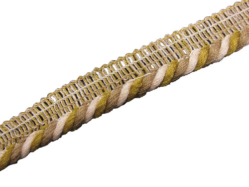 Brown twisted flanged cord