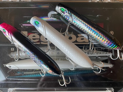 Three bass popper lures - bass,