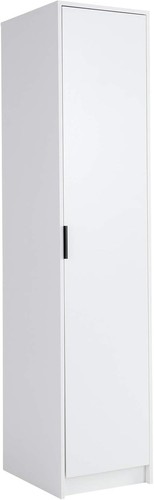 White slim door wardrobe - white,