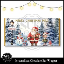 Personalised Chocolate Bar Galaxy Wrapper. Christmas Eve Box Stocking Filler
